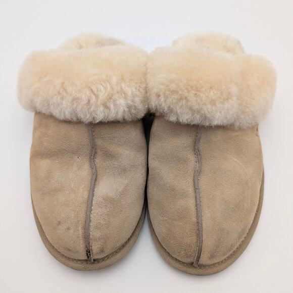 UGG Scuffette II Women's Sheepskin Slippers Round Toe Sand Size US7 EU38 - Picture 11 of 13